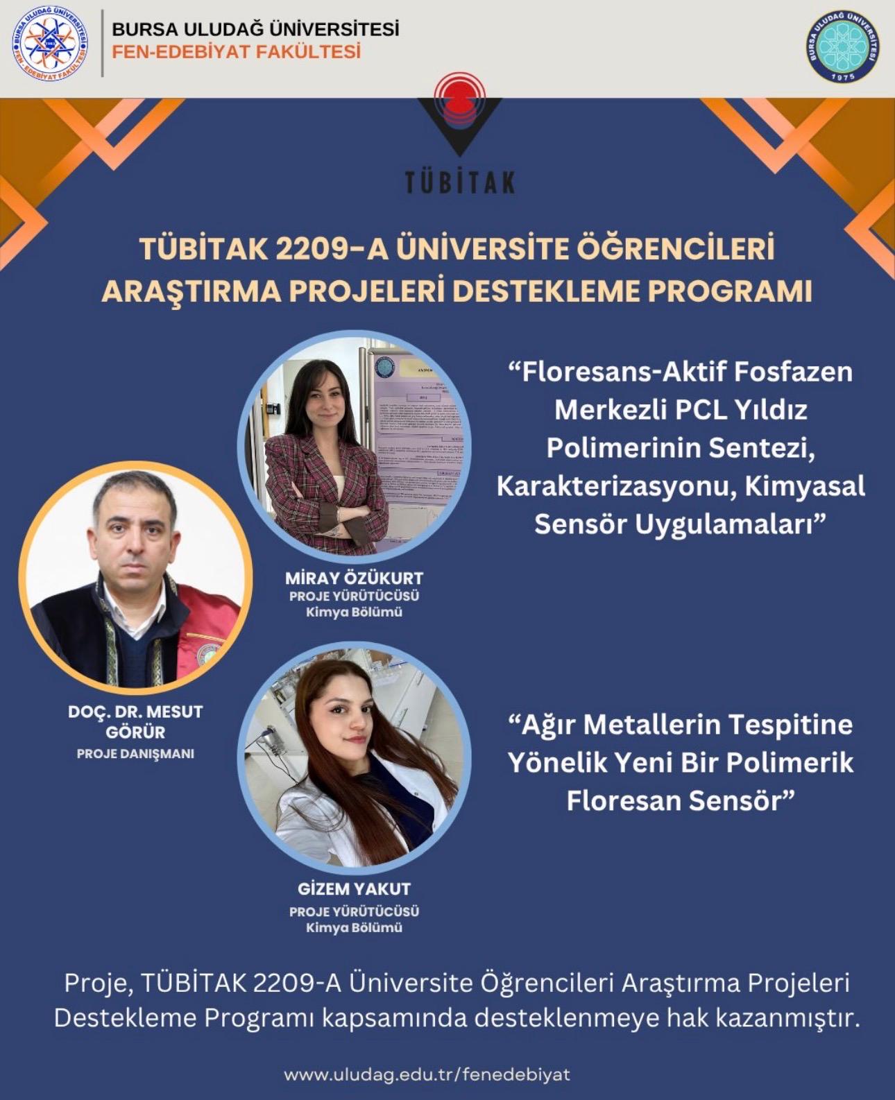 Bölümümüzden TÜBİTAK 2209-A/B Programında Başarı